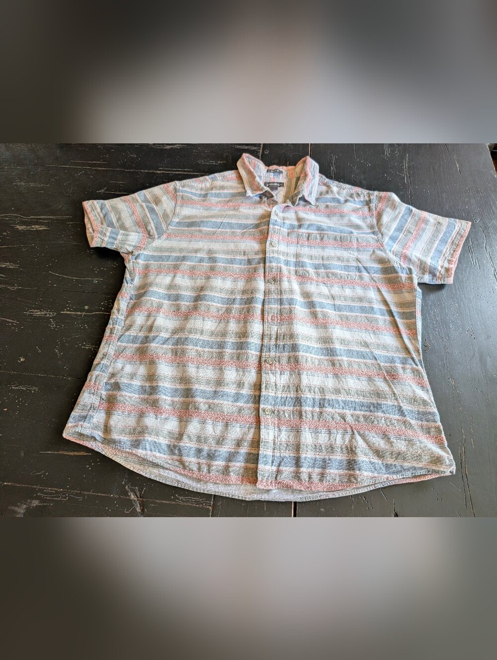 Eddie Bauer Men's XL Classic Fit Cotton Striped Shirt Gorpcore Outdoor Casual